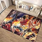 ONE Piece Anime Rug Popular Anime Area Rugs Slip Stain Resistant Soft Carpet for Boys Girls Gaming...