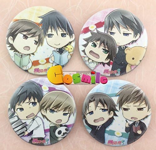 Junjou Romantica 3 Anime Misaki x Usami Pin pinback Button BADGE Gift 4ps/set N1