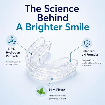 Prefilled Teeth Whitening Trays for a Brighter Smile 7-Day At-Home Whitening Kit with 14 Disposable Mint Trays for Adults, Easy No-Mess 30-Minute Daily Use for Noticeably Whiter Teeth