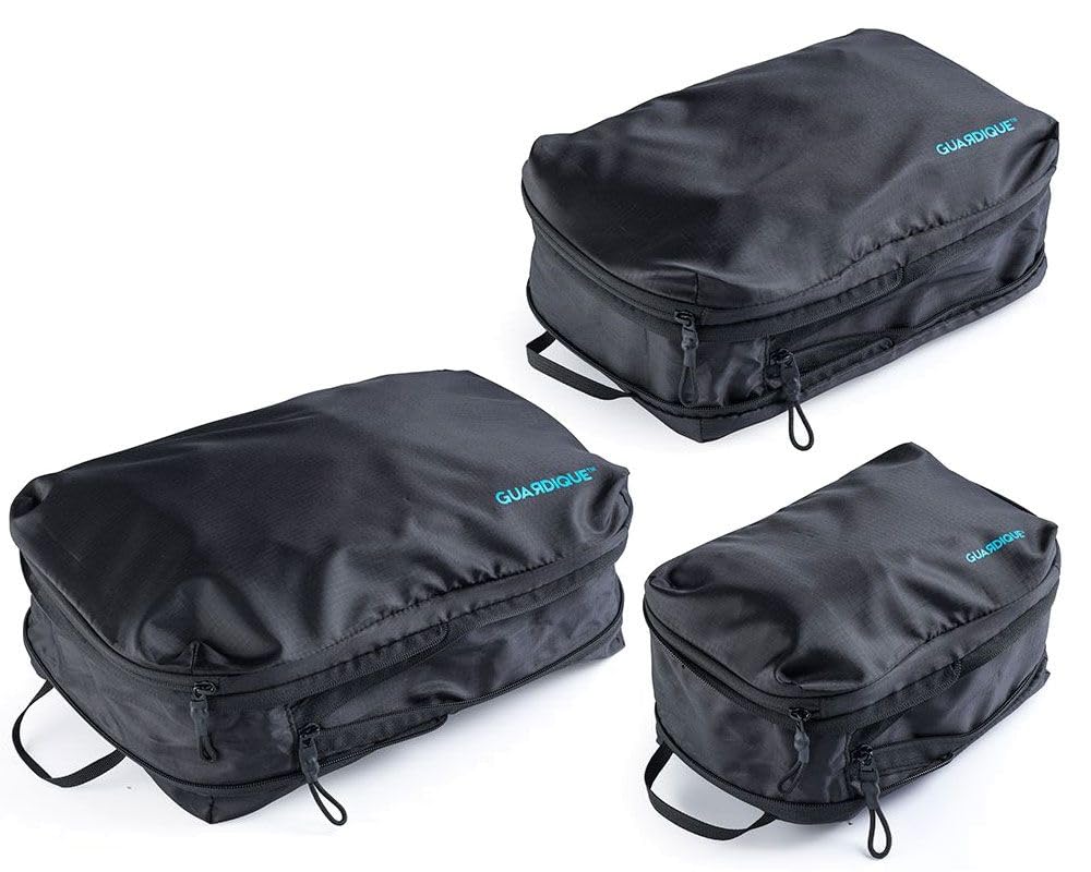 Set di 3 cubi di compressione per viaggi, organizzatori di imballaggi per bagagli, organizer per valigie, organizer per zaino (S, M, L)
