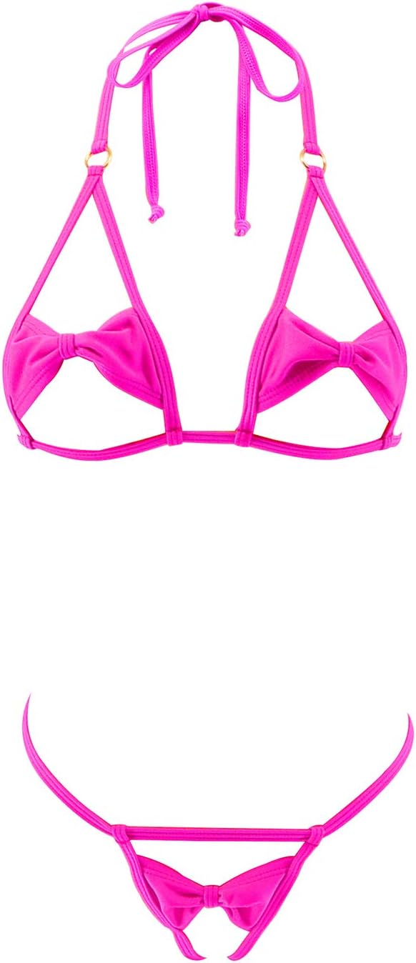 SHERRYLO Micro String Bikini Slutty Crotchless Extreme Bikinis Sexy Exotic Mini Gstring Thong Swimsuit Skimpy Bathing Suit