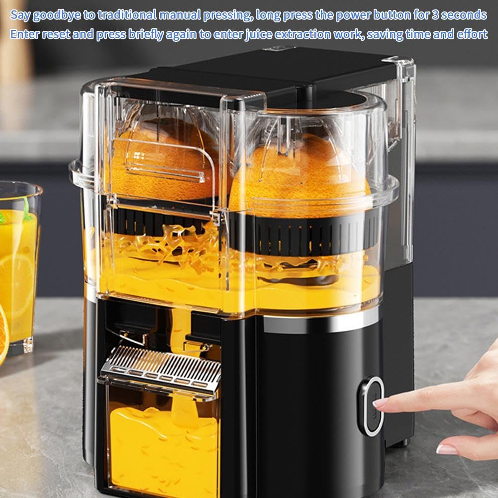 100W Electric Juicer Machine, Dual Citrus Electric Orange Juicer Squeezer, 18000 RPM Powerful Motor, 1-Touch Automatic JuicerMachine, for Cold Press Oranges, Lemon, Lime, Grapefruit