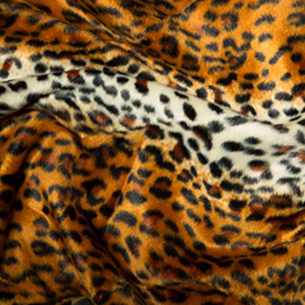 Oh Sew Crafty Limited Cheetah Animal Skin Print Velboa Faux Fur Velour Pony Skin 145Cm Wide (Price Per Metre) (Cheetah)