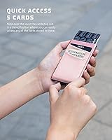 Vista 41 de VULKIT Card Holder with Money Pocket Pop Up Wallet RFID Blocking Slim Metal Bank Card Case Holds 5 Cards and Notes Gris (Space Grey)