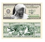Pack of 5 - Black African American Kente Claus Santa Claus Bucks Novelty Million Dollar Bill