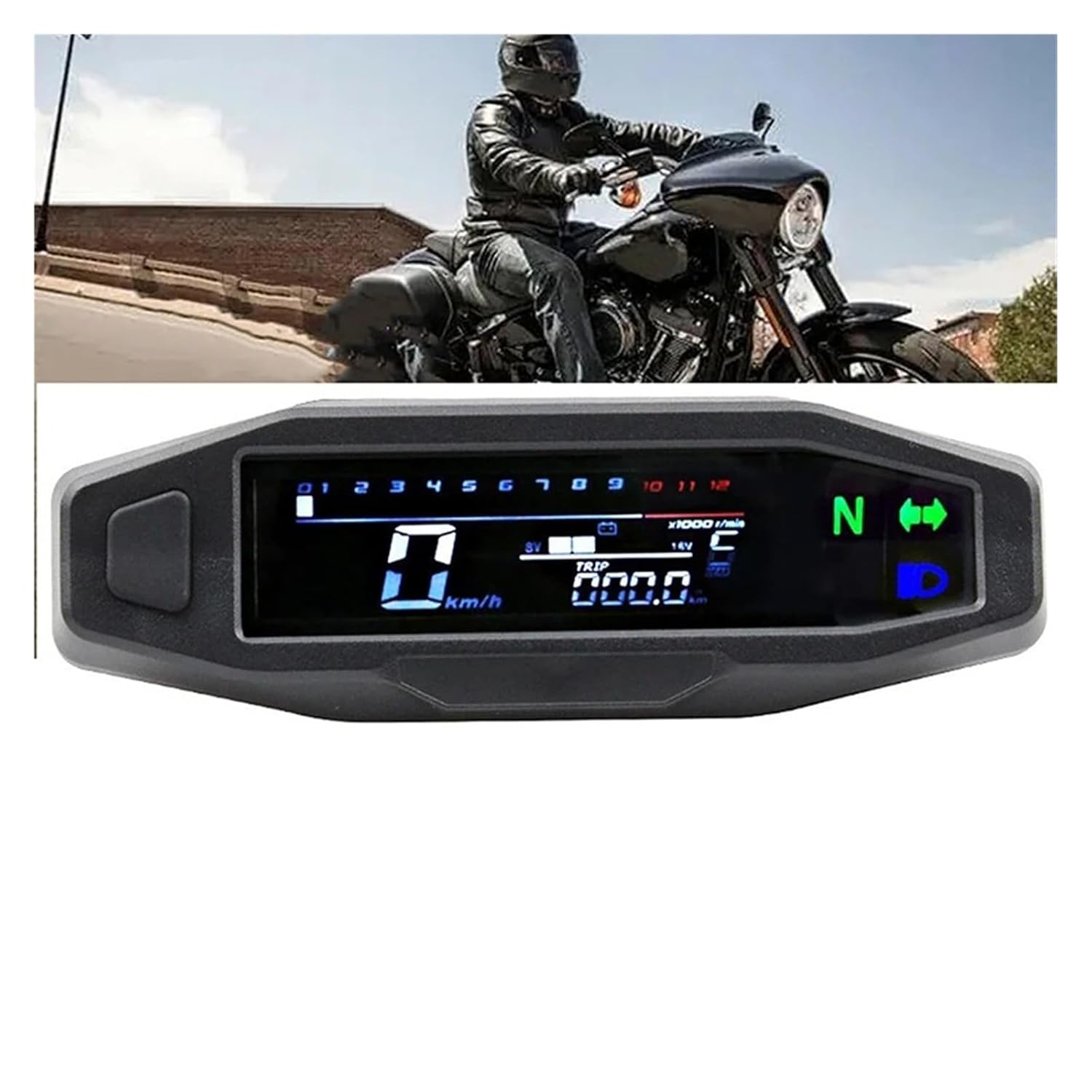 Motorcycle Speedometer Tachometer Motorcycle Speedometer Meter Universal Digital Odometer Counter Motorbike Tachometer Fuel Meter