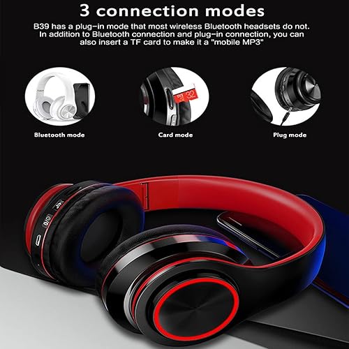 Miniatura 4 de Auriculares Bluetooth con luces LED, coloridos auriculares inalámbricos sobre la oreja para niños, micrófono integrado, auriculares estéreo HIFI