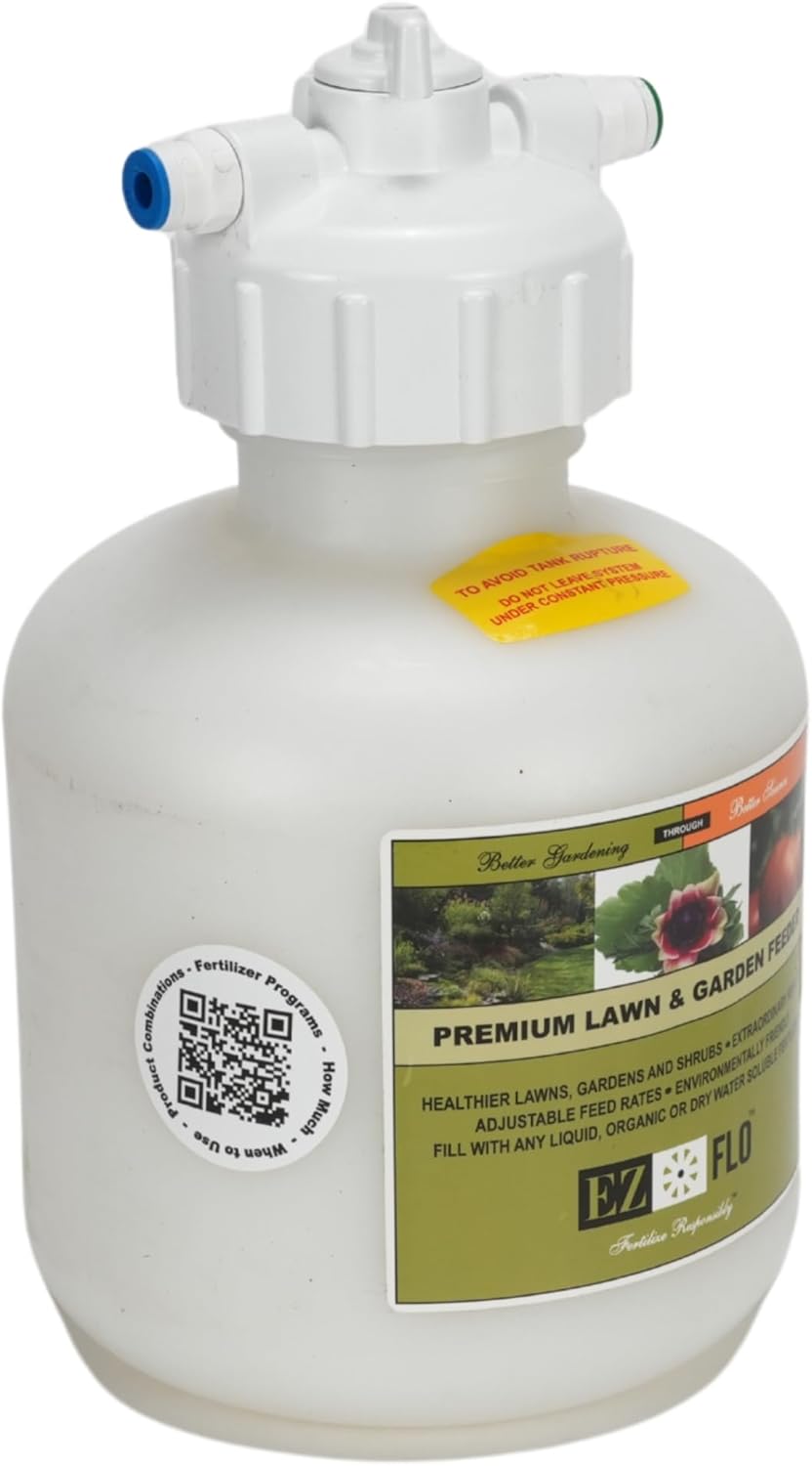 EZ-FLO 3/4 Gallon Hose‑Bib & Drip Fertilizer Injector | Low‑Pressure Garden Feeder for On/Off Flow & Drip Irrigation | EZ 2005‑HB
