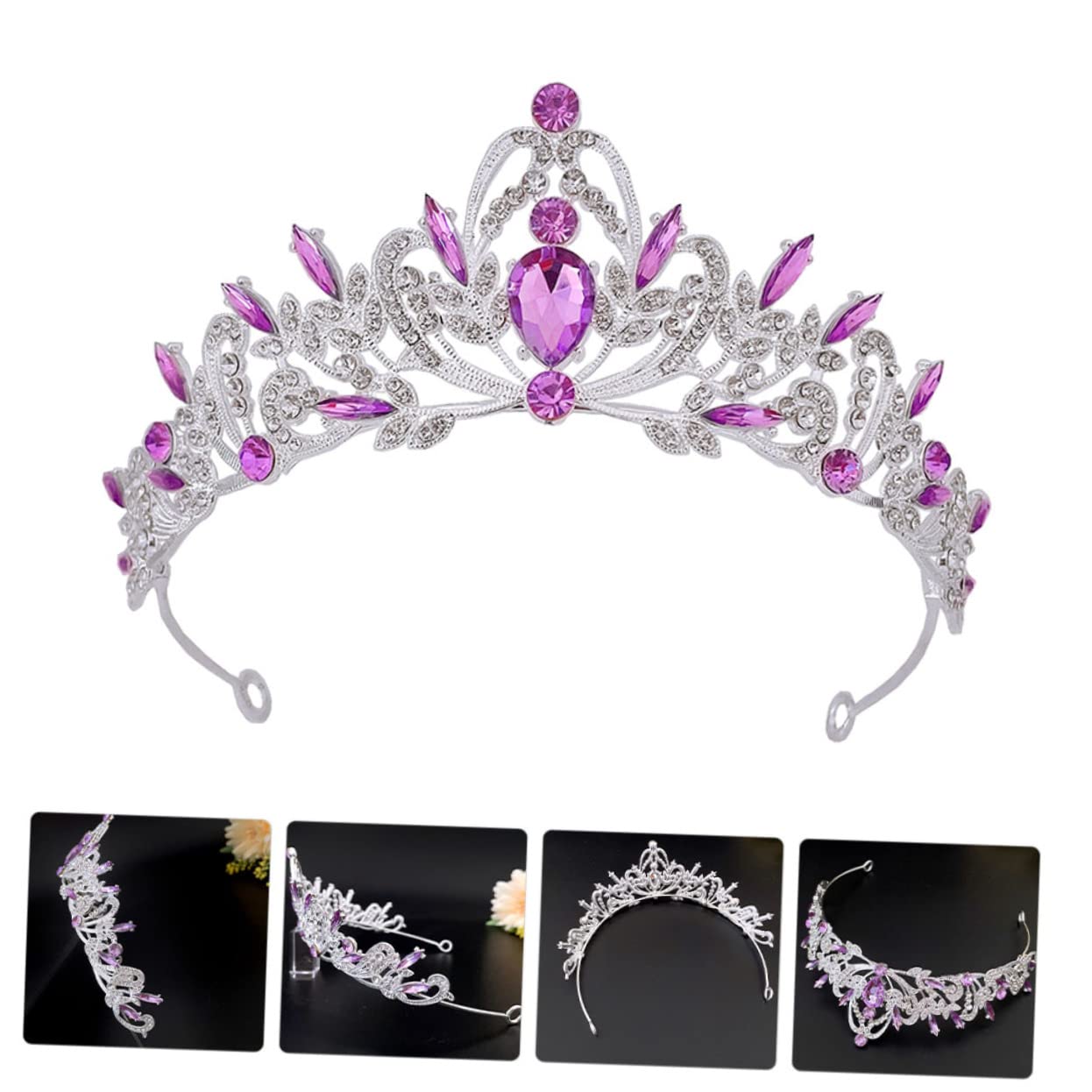 Beaupretty 4 Piezas Accesorio Para El Cabello Tiara De Princesa Para Mujer Peine De Tiara De Novia Bride Tocados De Novia Para Boda Real Diamantes De Imitación Paseo Perder