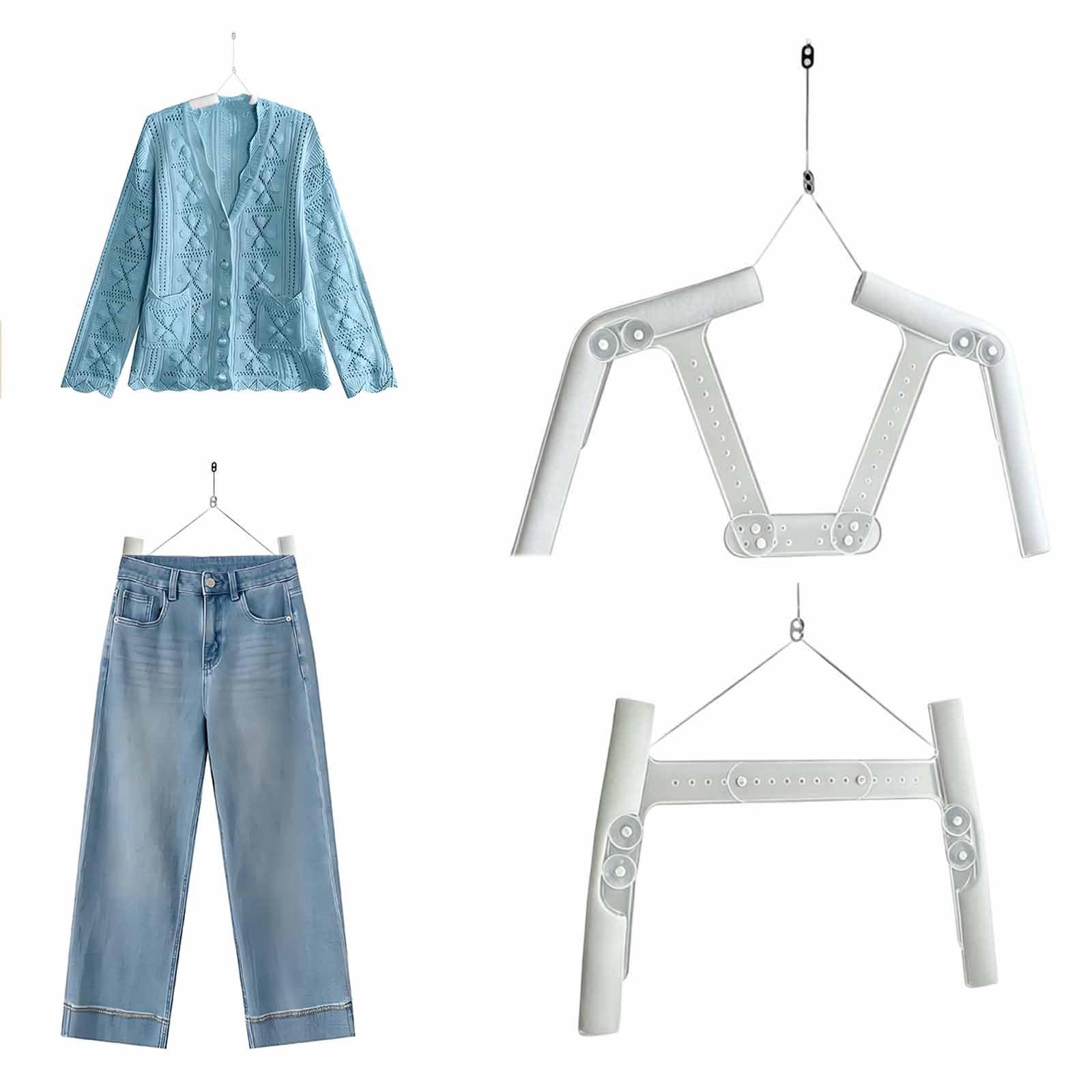 Mannequin Dress Form Clear Clothes Hangers, Adjustable Shirt Display Stand, FashionableCoat Jacket Hanger for Retail Boutique Photography Shows (Size : Unisex)(6PCS)