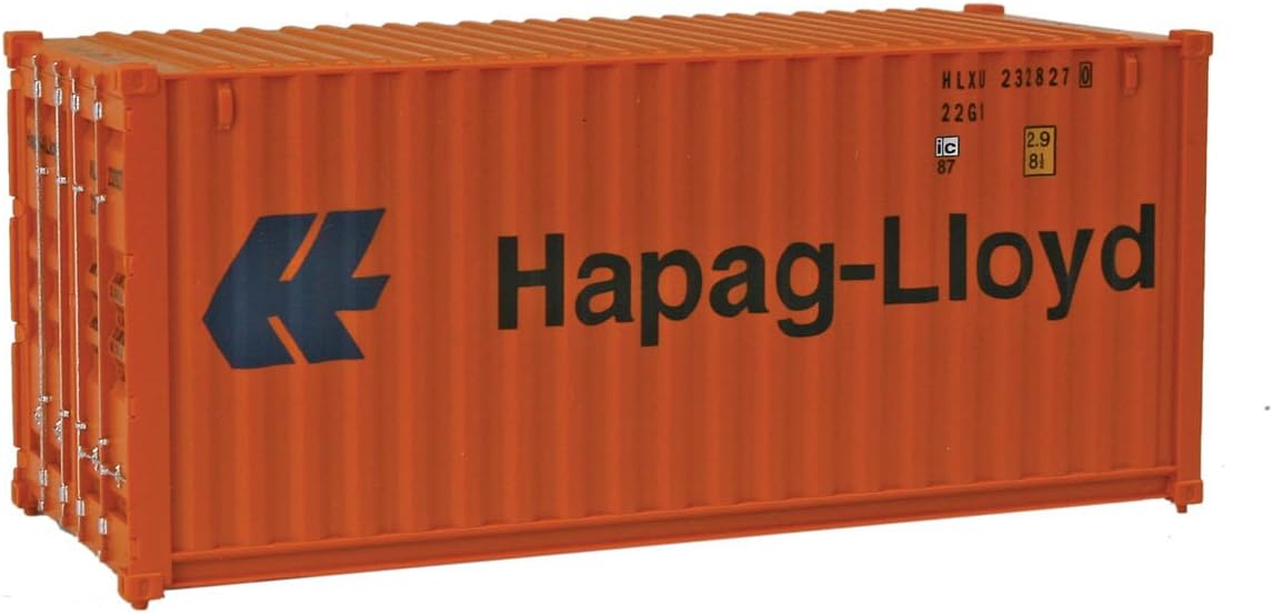 Walthers SceneMaster HO Scale Model of Maersk Sealand (Silver, Blue, White) 20' Corrugated Container