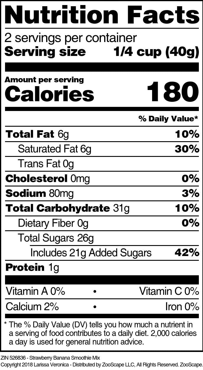 Strawberry Banana Smoothie Mix (4 oz, ZIN: 526836) - 2 Pack