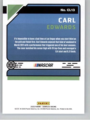Miniatura 2 de 2020 Donruss Classics Racing #13 Carl Edwards ScottsRoush Fenway RacingFord Official NASCAR Trading Card From Panini America