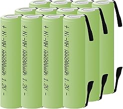 CITYORK 12 x AAA Rechargeable 900mAh High Capacity 1.2V NiMH Batteries Designed for Battery Packs - Flat Top with Tabs
