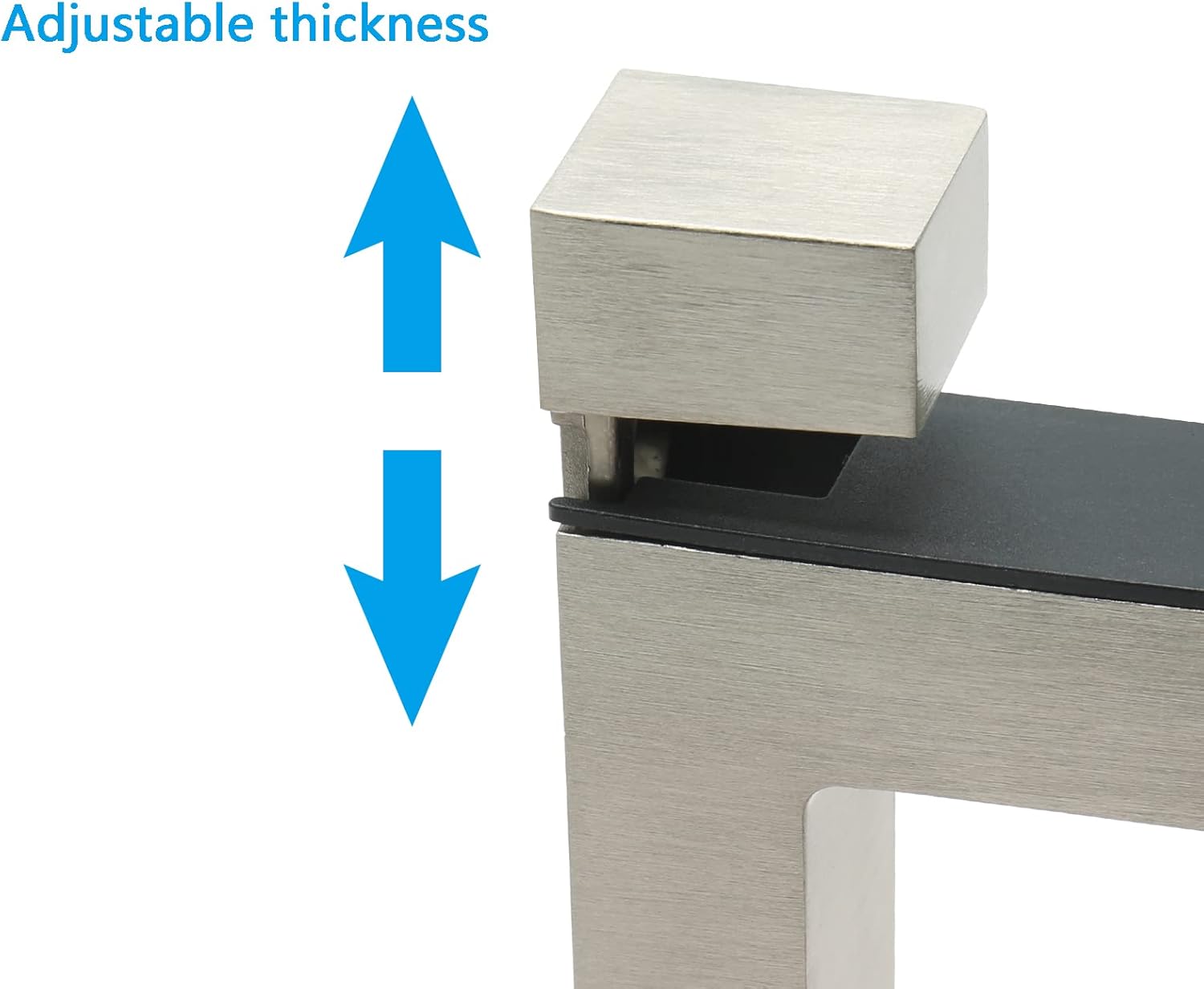 2PCS Adjustable Glass/Wood Shelf Bracket, Brushed Nickel Wall Mount Shelf Bracket Holder, for 3-28mm Thick Shelve, Working Load Limit: 44lbs (Brushed Nickel, Small)