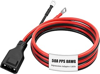 50A PPS Expansion Adapter Cable 8AWG | Compatible with EcoFlow Delta 2 Delta 2 Max Delta 3 Delta 3 Plus WAVE 2 WAVE 3, Bidirectional Fast Charging