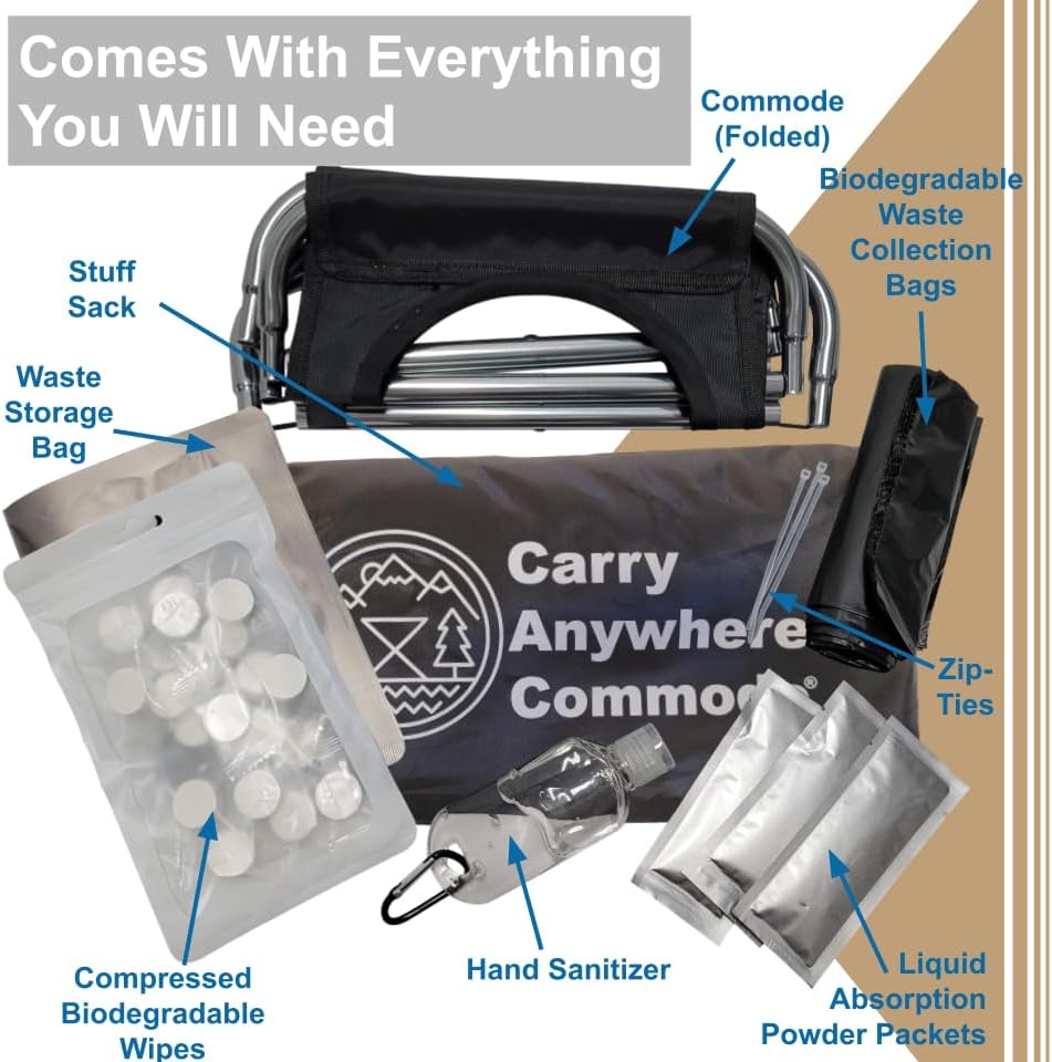 the Ultralight Ultra-Portable Folding Toilet for potty training, camping, hiking, backpacking, paddling, boating, RVing, and adventure travel