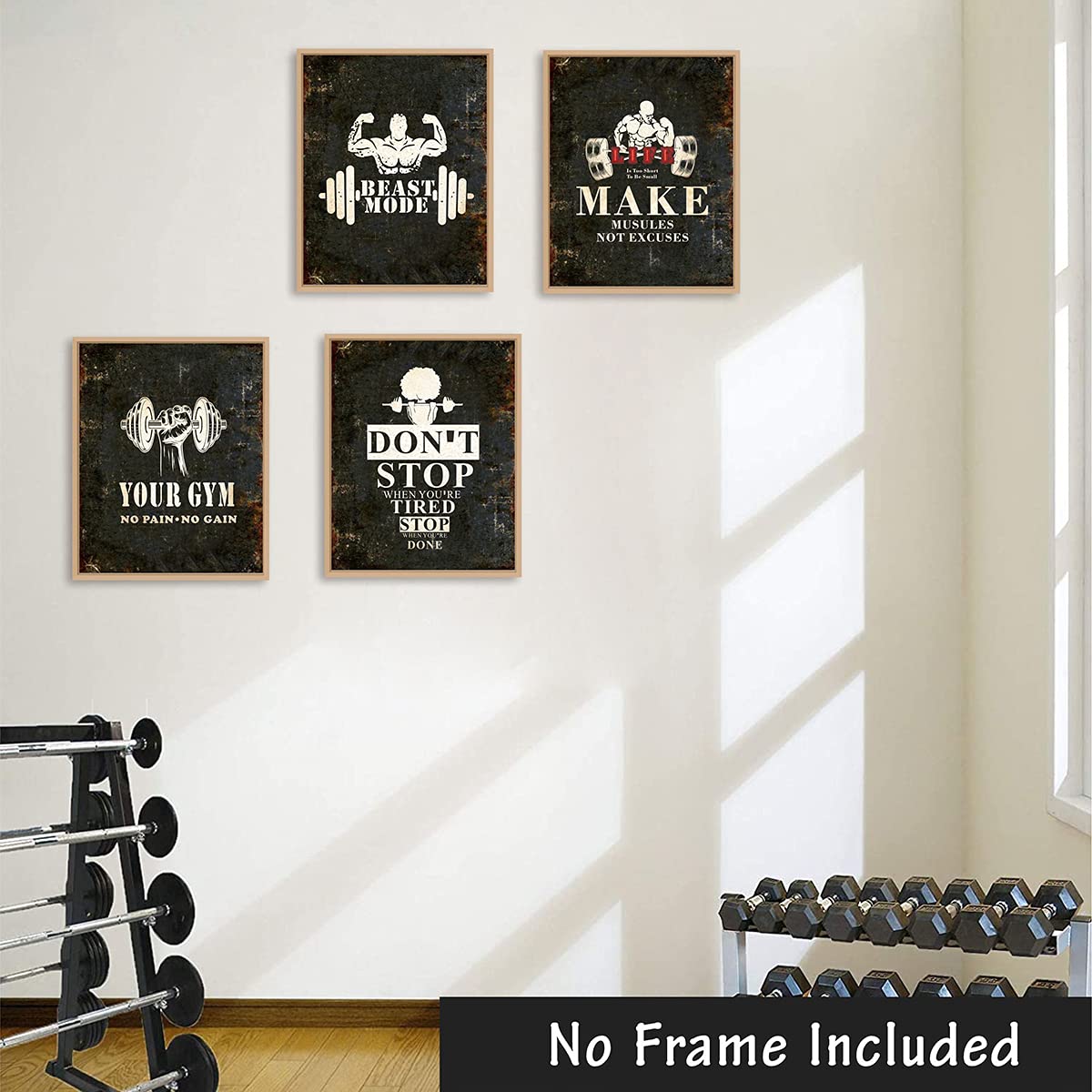 Sports Art Prints Gym Wall Decor Motivational Posters for Gym Workout