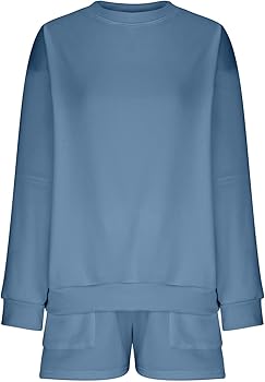 FAIWAD Ensemble De Survêtement Extensible 2 Pcs Pour Femmes, Haut Court à Manches Courtes à Fermeture à Glissière Et Pantalon De Yoga Jogging