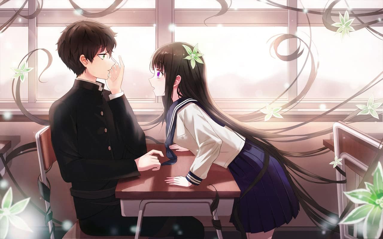 POSTERDADDY Hyouka Kyoto Animation Chitanda Eru Oreki Houtarou Iren Lovel Matte Finish Wall Poster Print 12 x 18 Inch (Multicolor) PD-07625