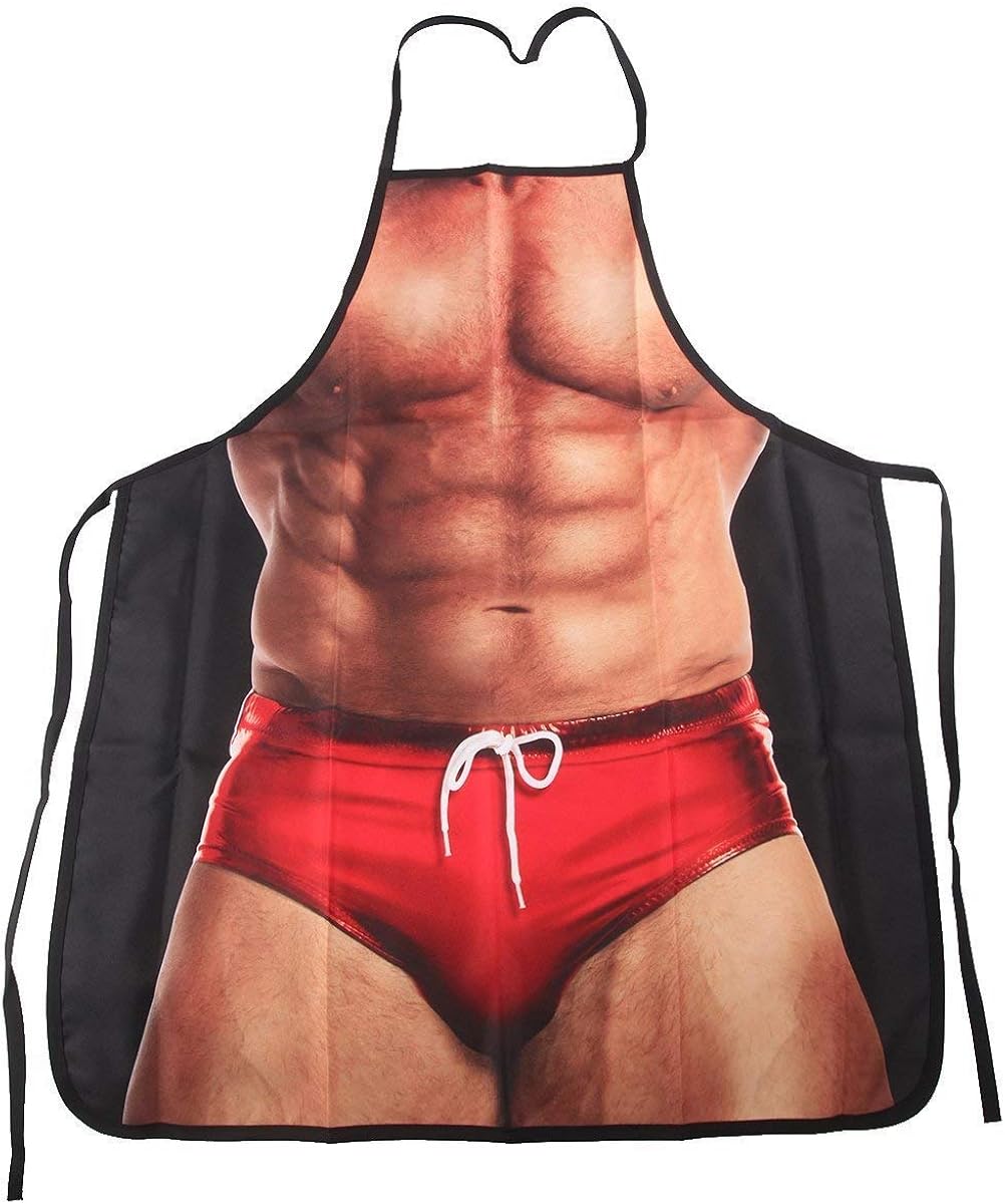 ABCTen Apron Kitchen Funny Creative Cooking Grilling Baking Party Apron Gift For Men