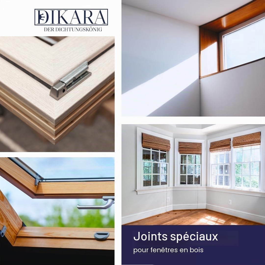 Joint de fenêtre contre les courants d'air poussière, économise des coûts de chauffage, joints d'étanchéité de 5 mm, largeur de rainure de 12 mm marron 25m