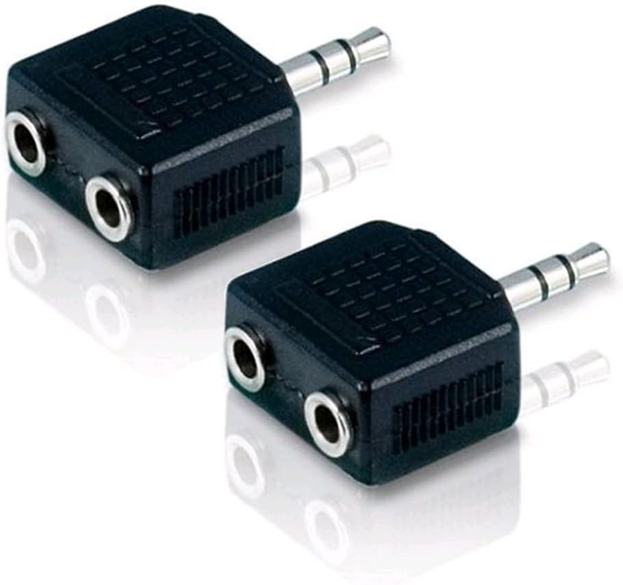 Optisoft 3.5mm Jack Splitter Male to 2 Female Earphone Audio Stereo (Set of 2 Pcs)