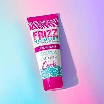 Creightons Frizz No More Curl Enhance Curl Cream 100ml Reduces Frizz, Defines Curls & Adds Glossy Shine with Coconut & Camellia Oil | Humidity Defence, Colour-Kind, All Hair Types | Reduces Frizz, Defines Curls & Adds Glossy Shine with Coconut & Camellia Oil, Humidity Defence, Colour-Kind, All Hair Types