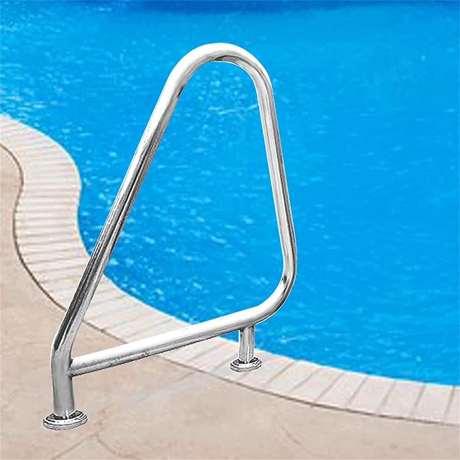 Swimming Pool Ramp Handrail 304 Stainless Steel Safety Railing Easy ...