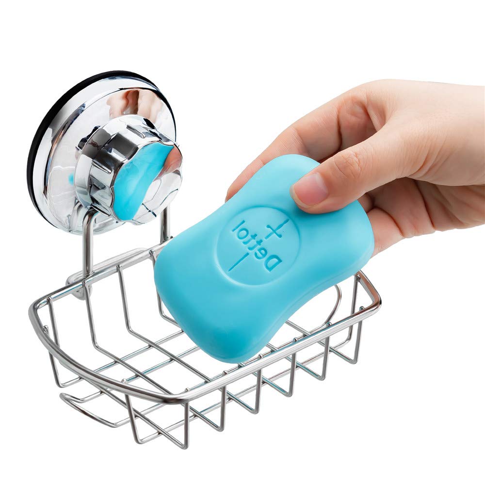 SANNO Saugnapf-Duschablage Für Shampoo & Duschgel – Rostfreier Edelstahl-Organizer Für Bad & Küche