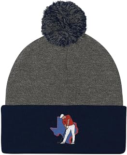 Bryson DeChambeau Golf & Texas State Silhouette Pom-Pom Beanie