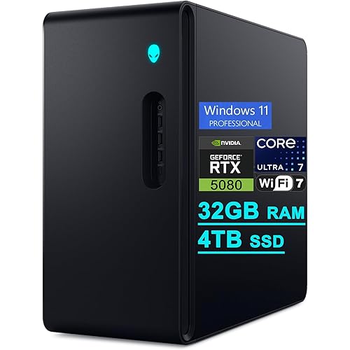 Dell Alienware Aurora ACT1250 Gaming AI Desktop Intel 20-core Ultra 7 265F 32GB RAM 4TB SSD GeForce RTX 5080 GDDR7 (Up to 1801 AI Tops) 240mm Liquid Cooler 1000W PSU 2.5Gb Ethernet Win11Pro