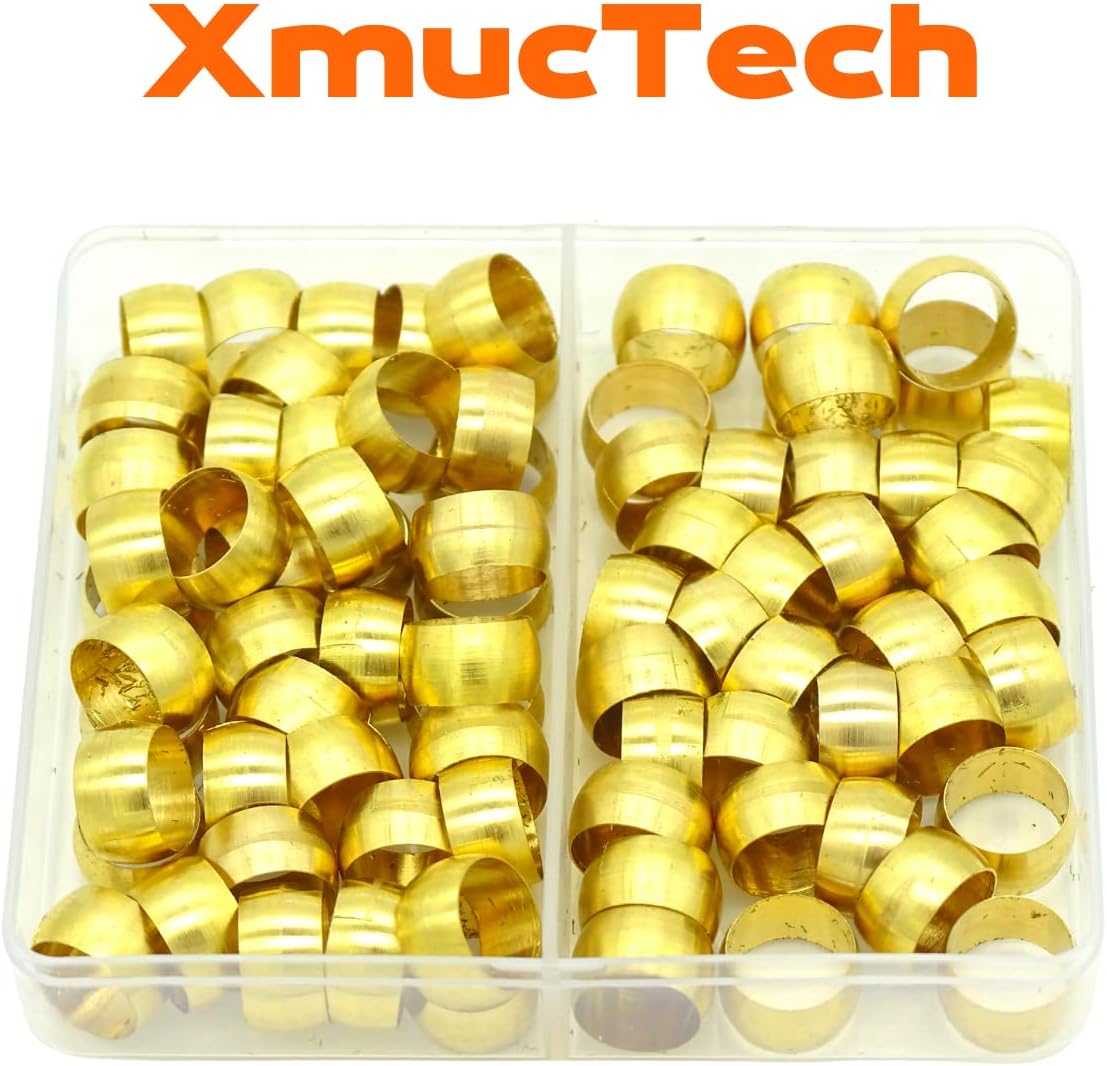 Compression Fitting Ferrule Sleeve, Ferrules Compression Fitting Kit (80PCS 1/4'')