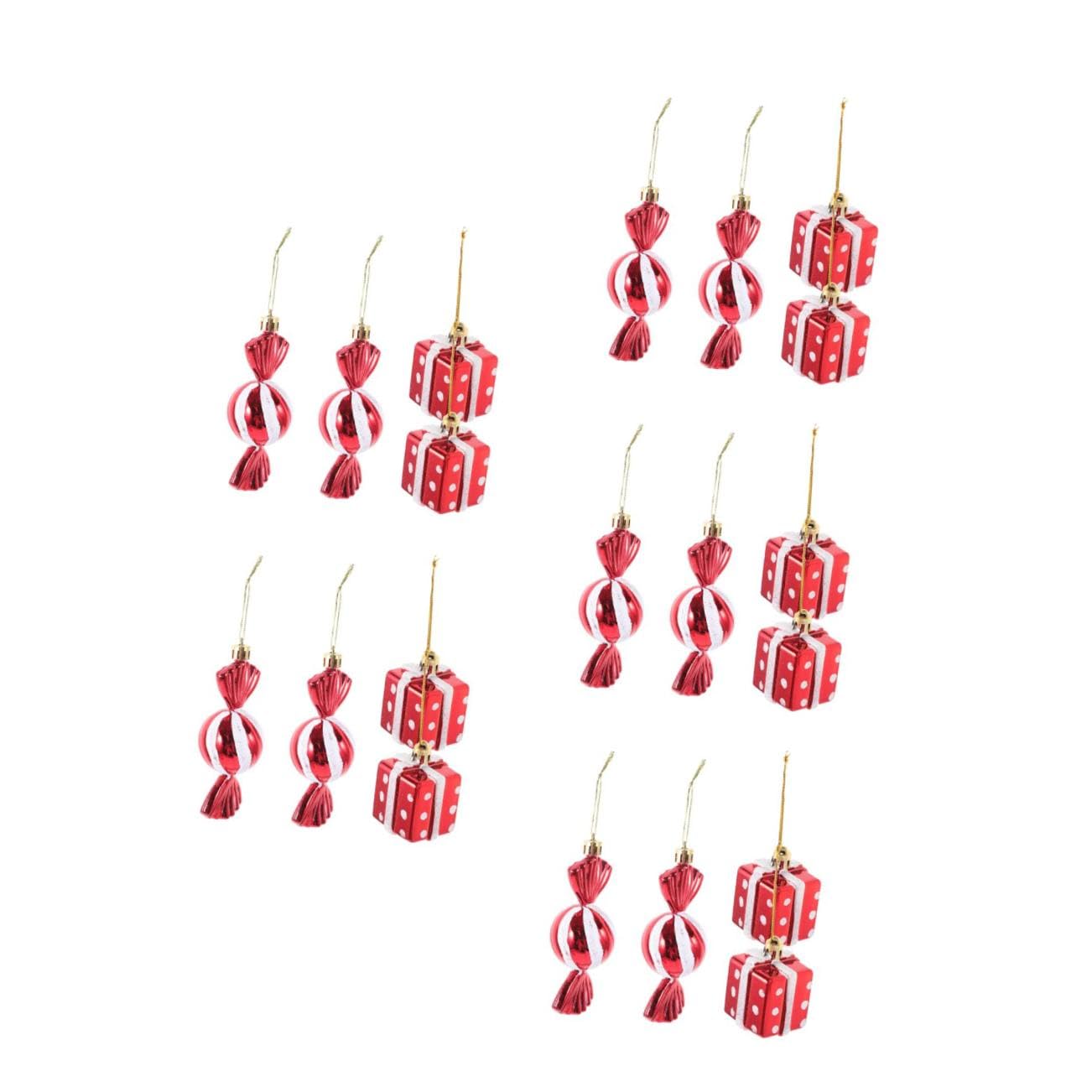 ABOOFAN 20 STK Weihnachtsdekorationen Aus Zuckerstangen Weihnachtsbonbonanhänger Weihnachtslutscherverzierungen Weihnachtsbaum Anhänger Weihnachtsbaumschmuck Christbaumschmuck Plastik