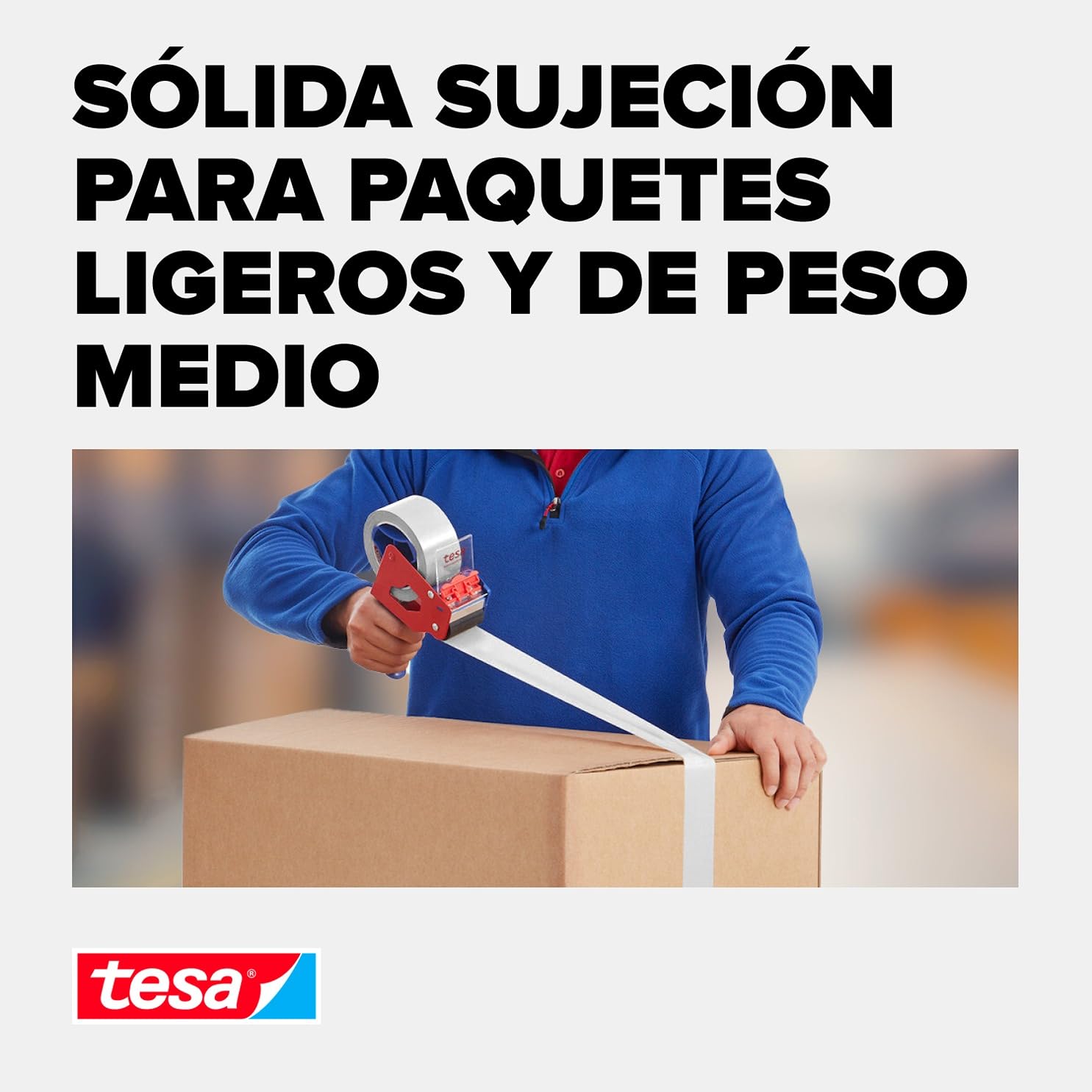 tesapack 4313 Cinta adhesiva de papel - Blanca - 6 rollos - 50 m x 50 mm