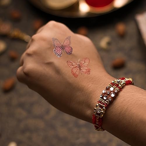 Miniatura 7 de Lucky Number 13 - Calcomanías de tatuajes temporales, 13 calcomanías extraíbles para tatuajes de mano con estrella con purpurina, accesorios de