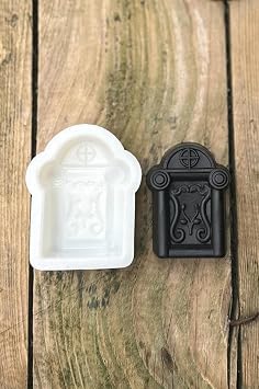 Rufus Concept Tombstone Deer Horn Patterned Candle Mold Silicon 1 Piece