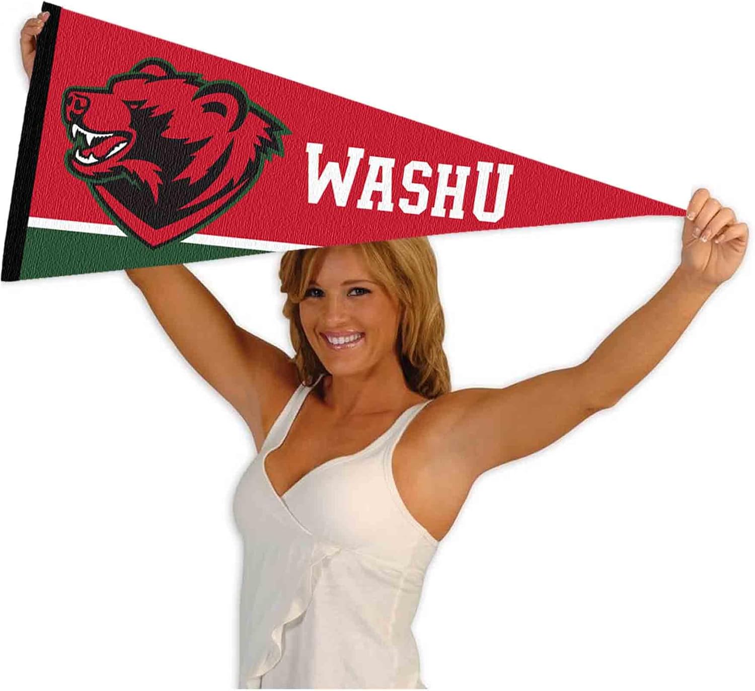 College Flags & Banners Co. Washington St. Louis Bears Logo Pennant Flag - Image 4