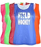 JANT girl Field Hockey Mesh Pinnie with Heart Logo (Neon Green, L/XL)