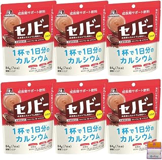 【6件套】森永制菓 Senobee 钙补充可可 84克×6个(42天份)附小礼物