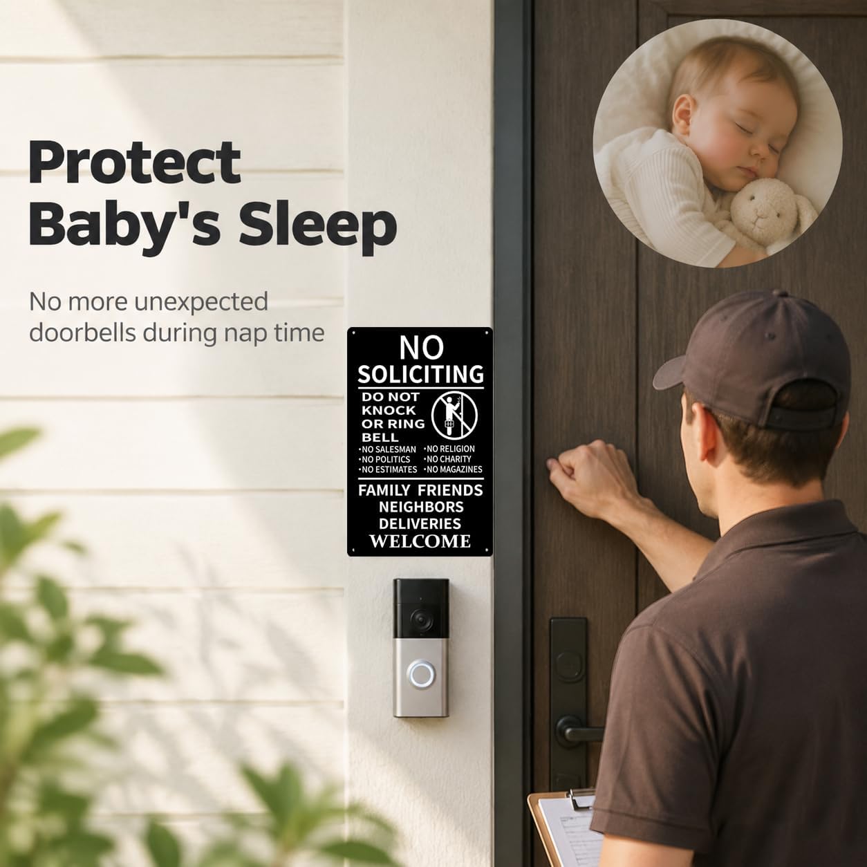 No Soliciting Sign Aluminum 8 X 12 Inches