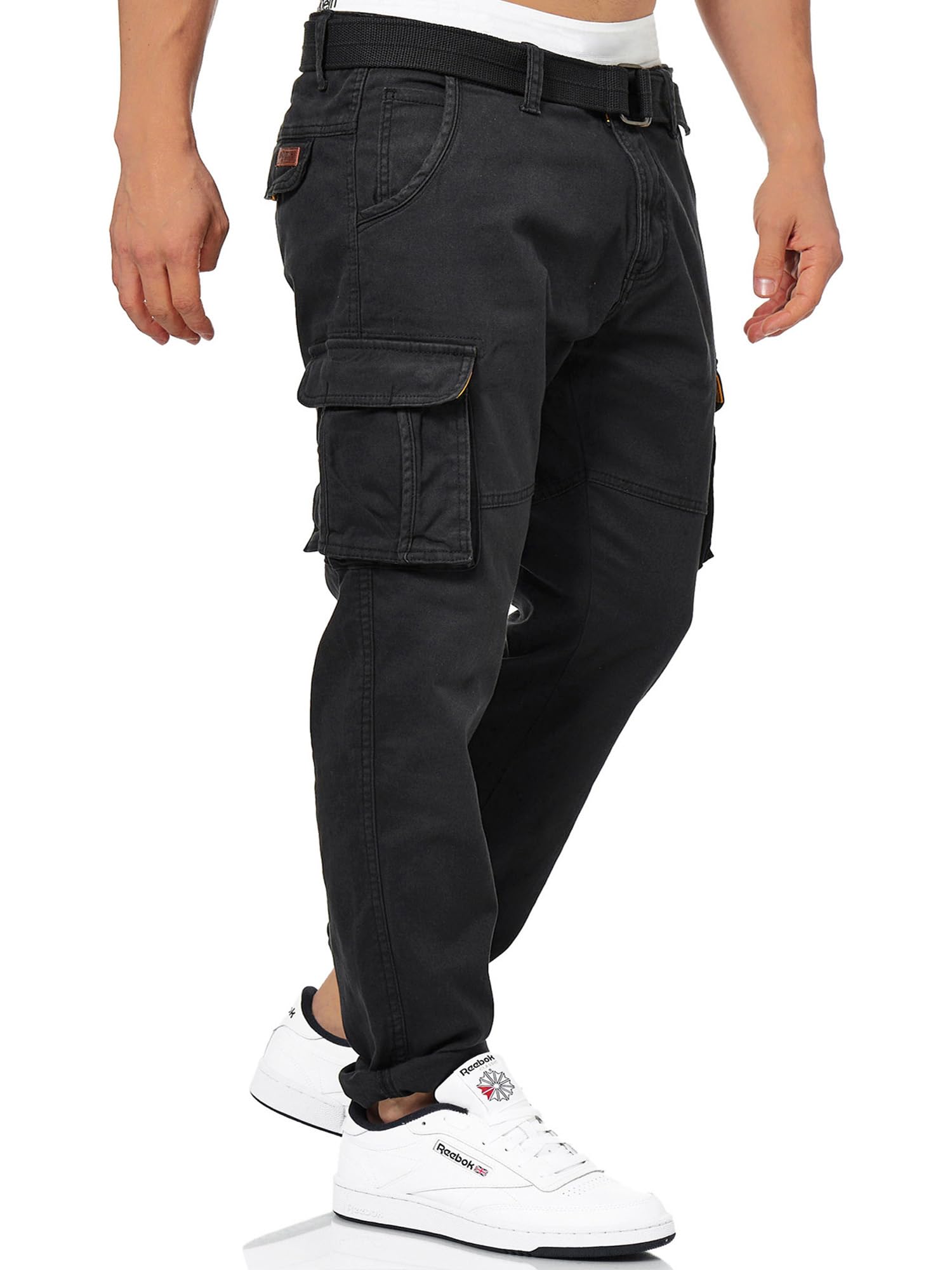 Indicode Uomini Mathen Cargo Pants | Pantaloni Cargo in 98% Cotone Inclusa Cintura