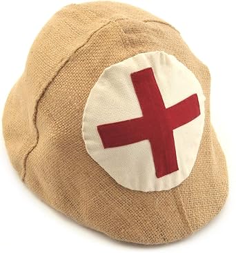 Jute Cover w/Medic Cross for German WW1 M1916 Stahlhelm Helmet Cover ONLY