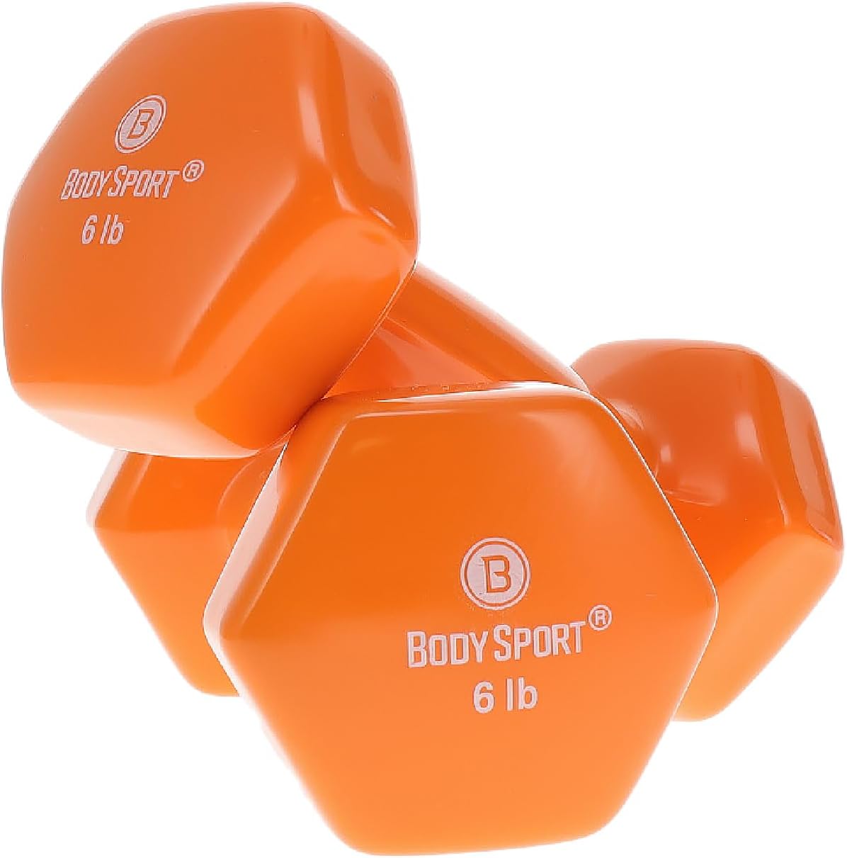 Body Sport Vinyl Dumbbell Hand Weight – Dumbbells for Exercises – Strength Training Equipment – Neoprene Dumbbells – Home Gym Accessories – Weight Training – Pair