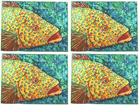 My Island Spotted Grouper Placemats, Set of 4