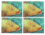 My Island Spotted Grouper Placemats, Set of 4