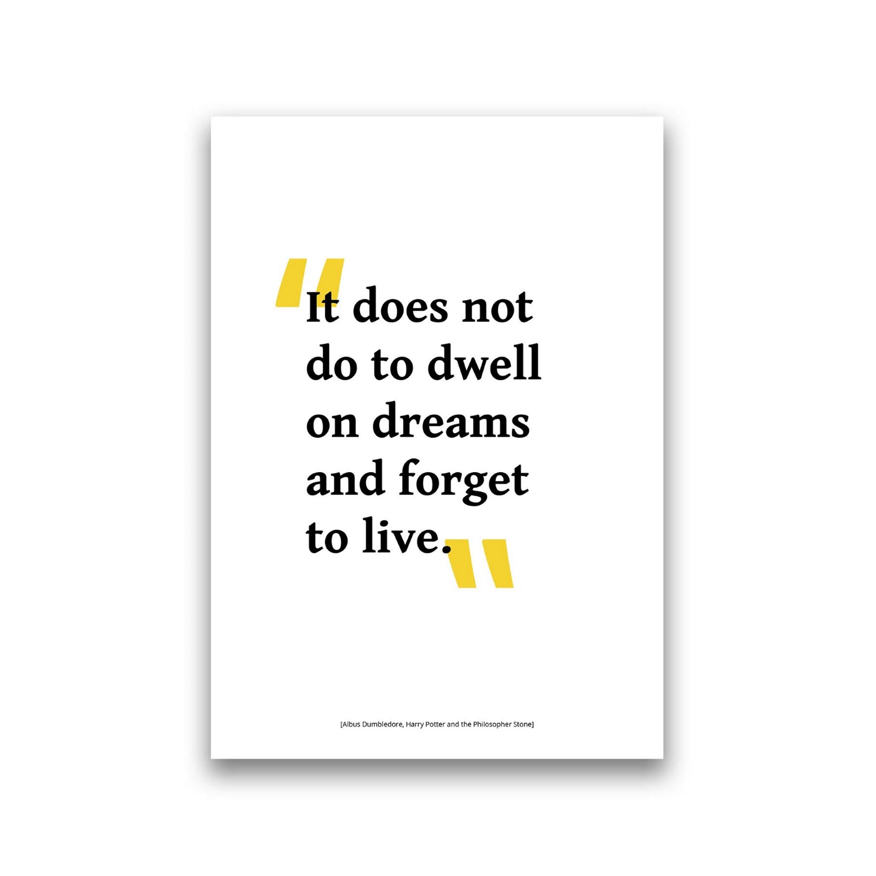 Spineless Classics Motivational Inspirational Quotes Poster - Harry Potter Dwell On Dreams SPQ03