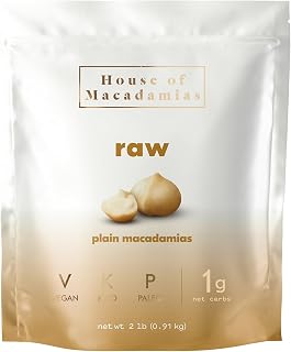 House of Macadamias Raw Macadamia Nuts, 2 lb (32 Oz) - Unroasted & Unsalted, Single-Origin, 3rd-Party Lab Tested, Seed Oil Free, Healthy Snack