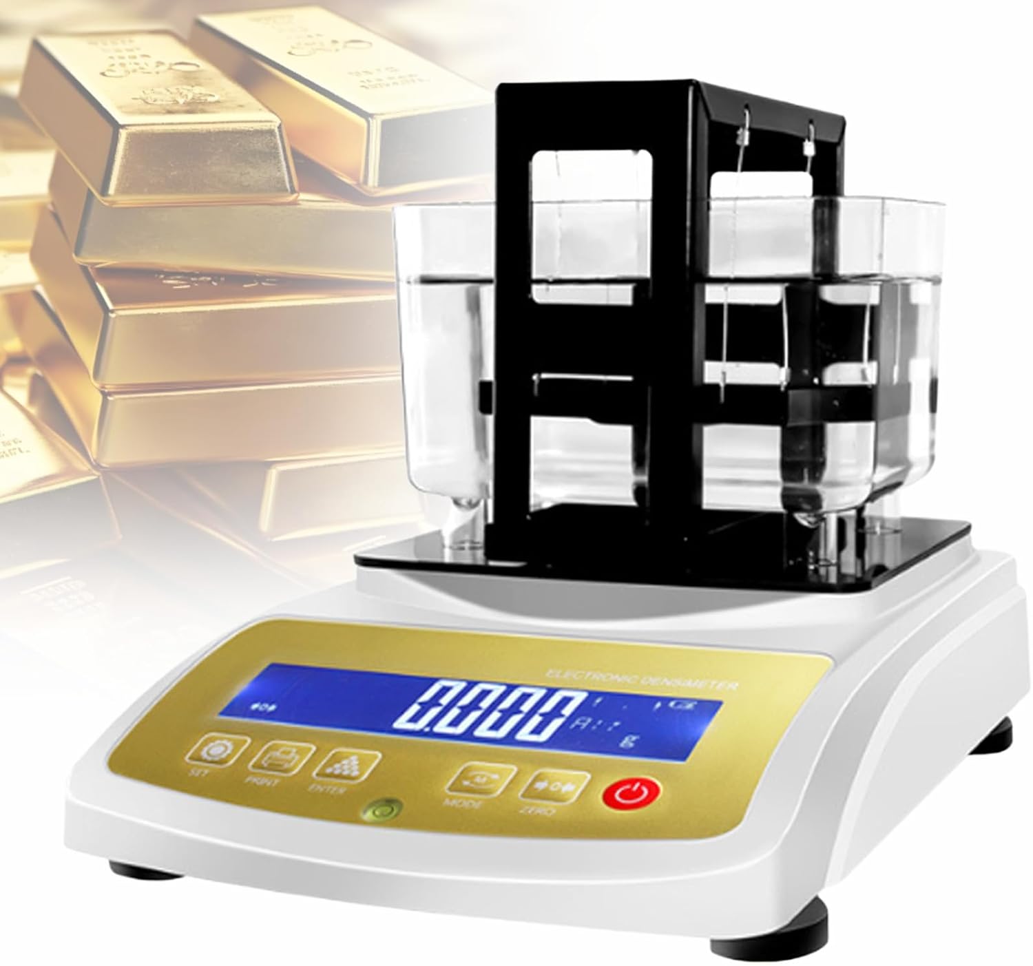 Gold Density Meter, Digital Electronic Gold Purity Tester Machine, High Precision Precious Metal Platinum Density Meter, for Ideal for Jewelry Testing XF-200K
