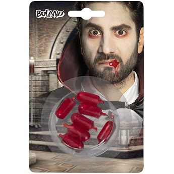 Boland 45166 Theatre Blood Capsules Pack of 7 Artificial Blood Blood Powder Gelatin Horror Halloween